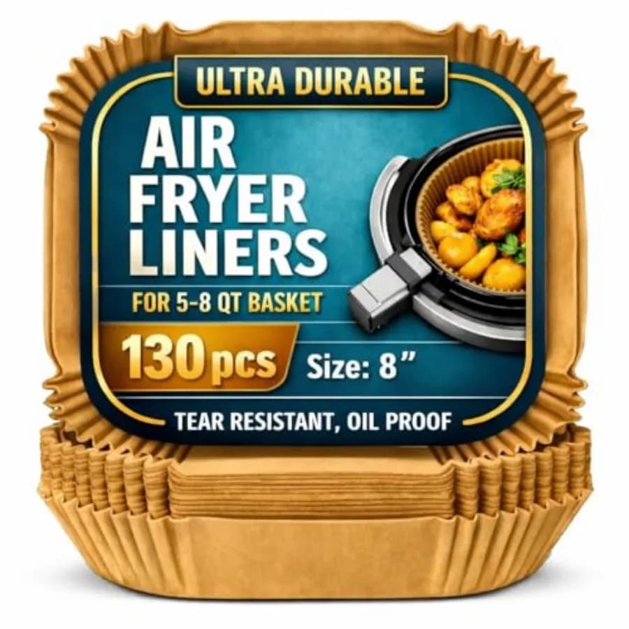 30 Pack 8 Inc Square Air Fryer Liners, Disable Unbleaced Parcment Pr, Non Stick and Grea Reant, eat Reant ing Pr Air Fryer and