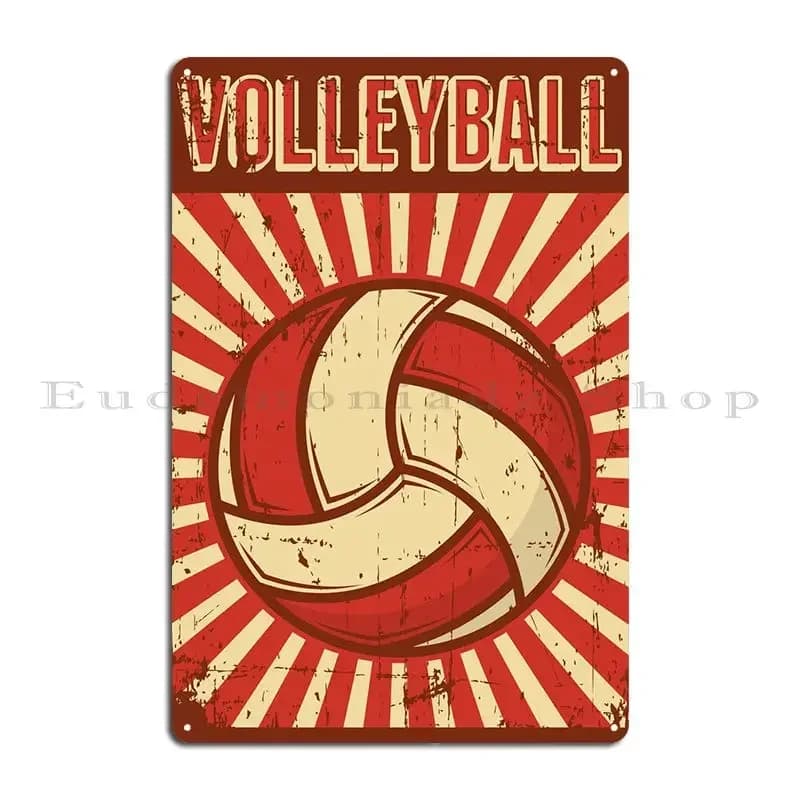 Poster with metal plate for volleyball signs Cinema for parties Custom Cinema Poster with plate in rusty metal