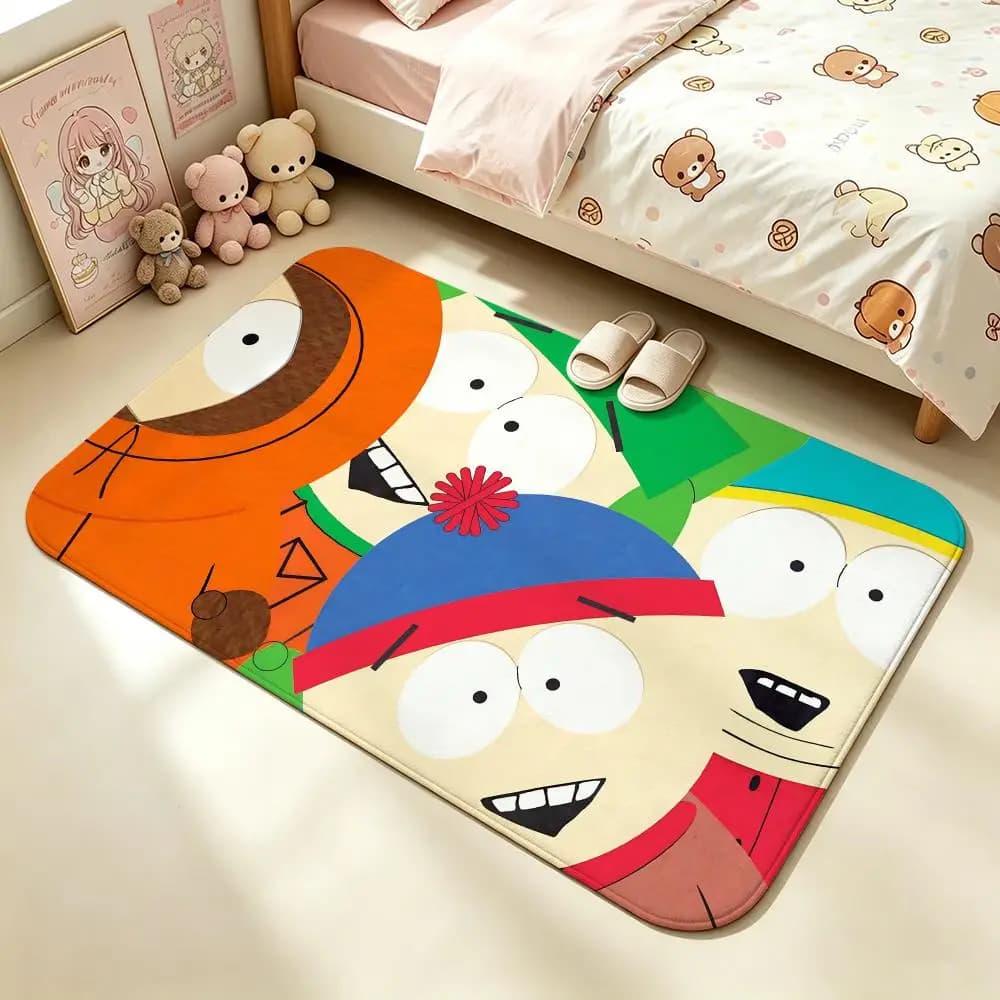 IP-South ParkS Floor Mat Soft Non-Slip Bath Mat, Bedside Carpet, Absorbent Doormat for Home