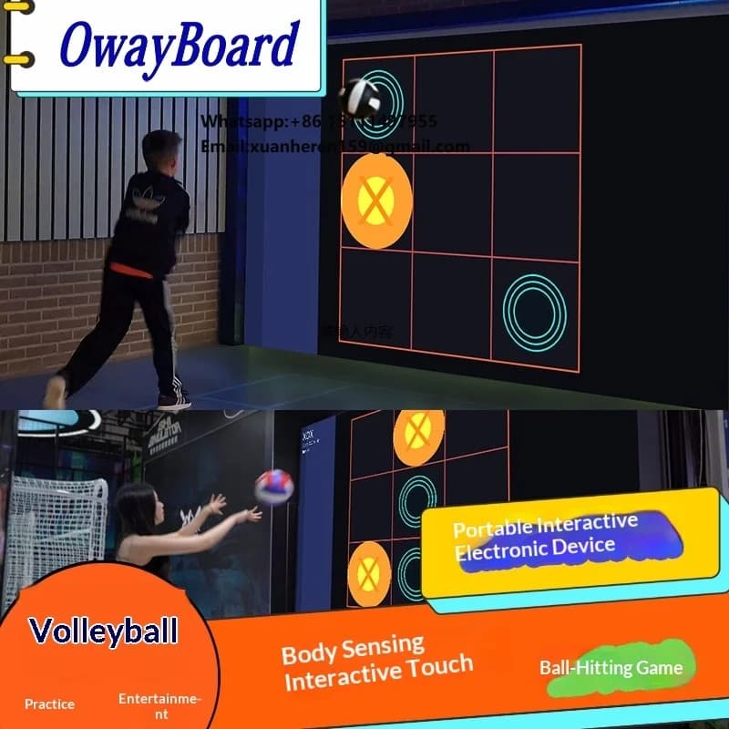 Volleyball Training Smart Interactive Projection Ground Wall Game Naked Eye 3D Holographic Indoor Commercial Equipment