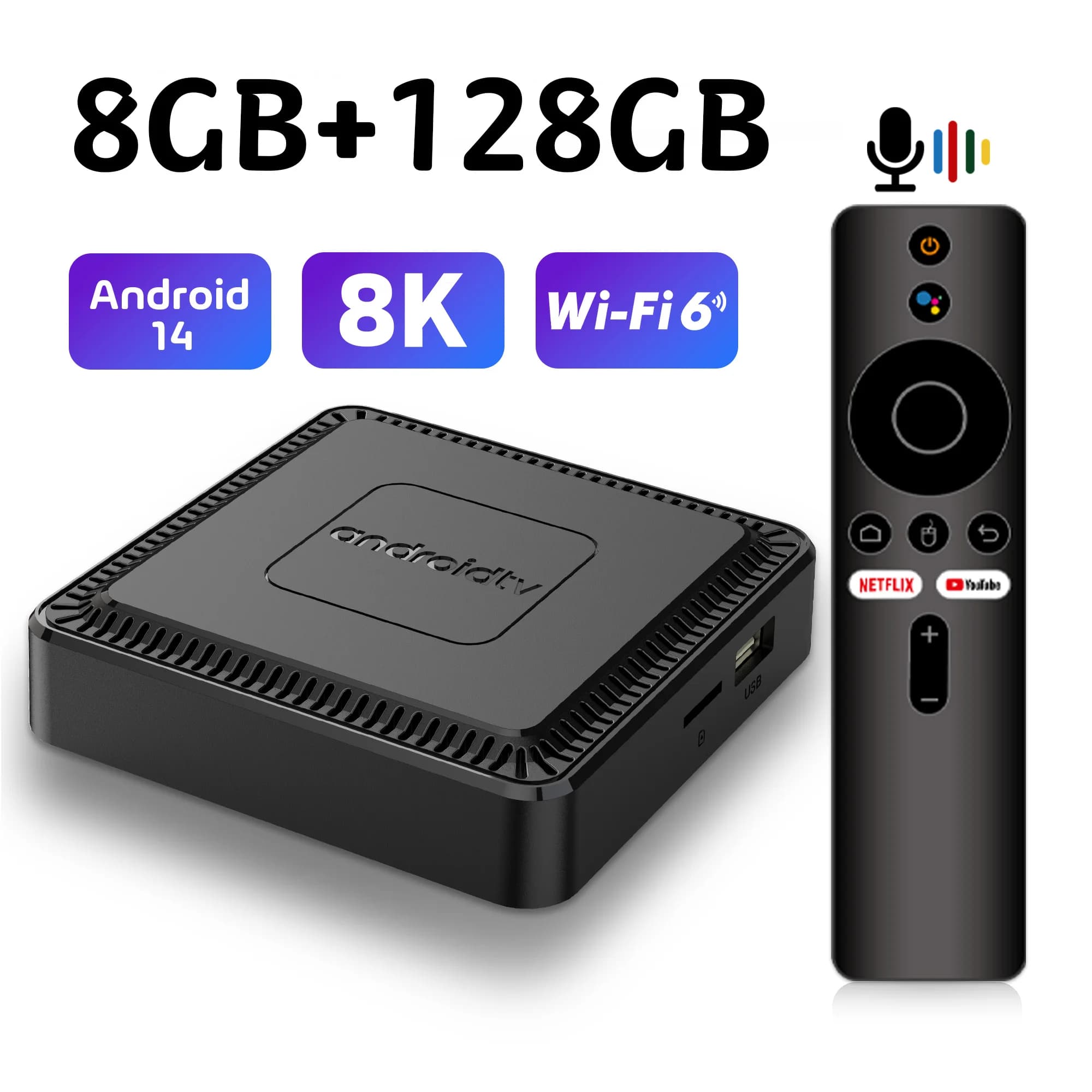 2026 Q7 Android 14.0 TV BOX Supporto HD 8K Decodificatore video Allwinner H313 WIFI 6 Bluetooth 5.2 Set top box