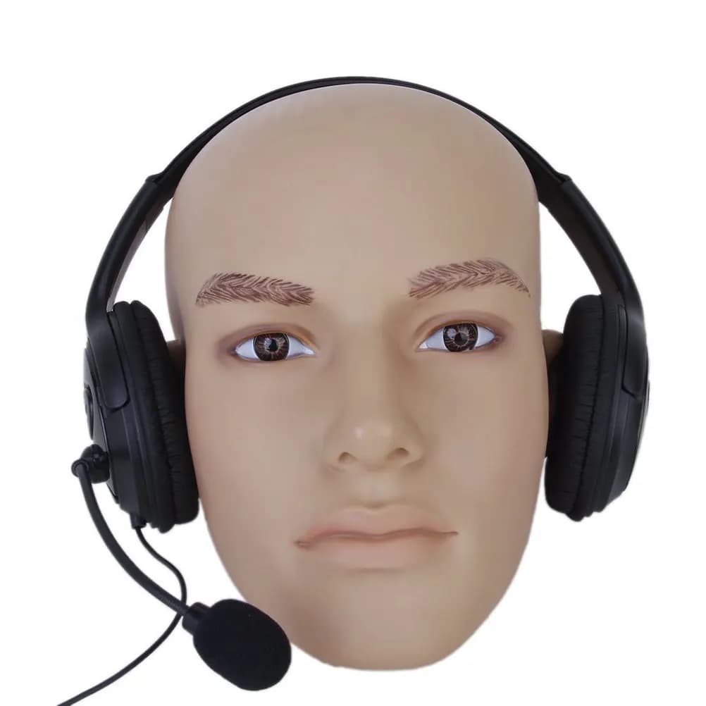 0.5 mm wired headphones with rotary volume control, adjustable corner microphone for domestic stereo, CD, smartphone, gaming, powerful bass