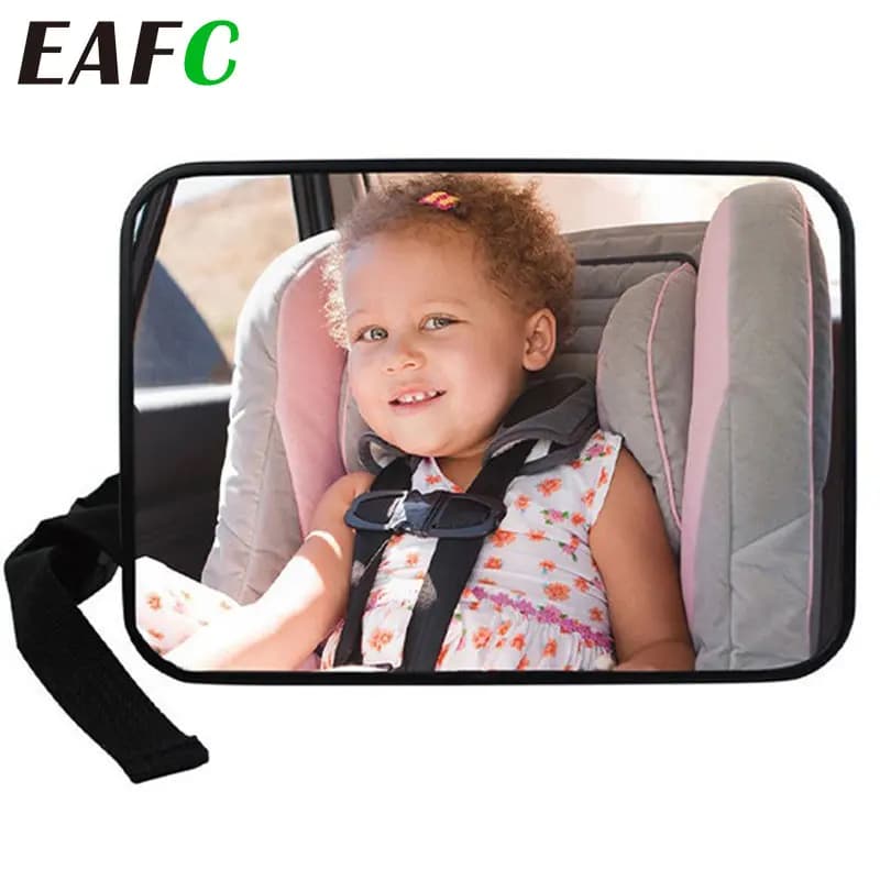 Sicurezza per auto Specchietto per bambini Specchietto retrovisore di sicurezza Specchietto per sedile posteriore Seggiolino per bambini Poggiatesta Specchio di montaggio Monitor di sicurezza quadrato
