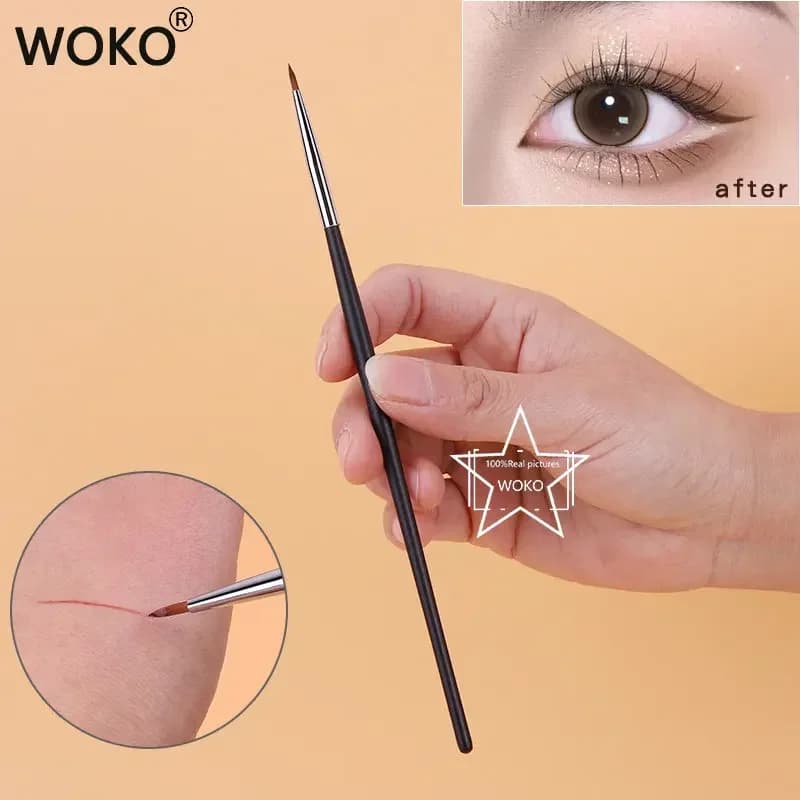 T22 Pennello per trucco per eyeliner fine Pennello per eyeliner in gel liquido Pennello per eyeliner lungo sottile di precisione Strumento per il trucco professionale per eyeliner