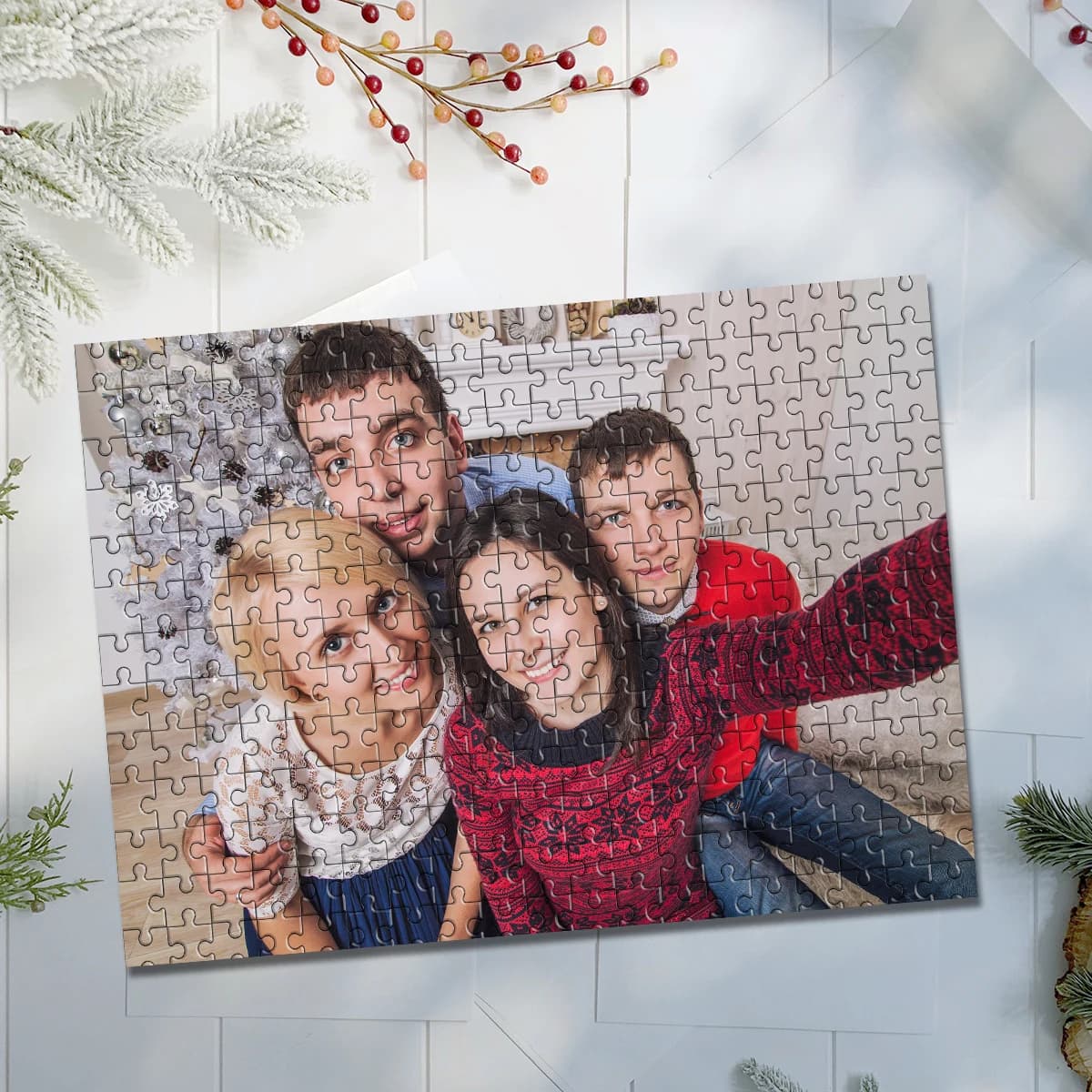 Puzzle Personalizzato con Foto 35/300/500/1000 Pezzi, Regalo per Famiglia, Natale, San Valentino, Anniversario