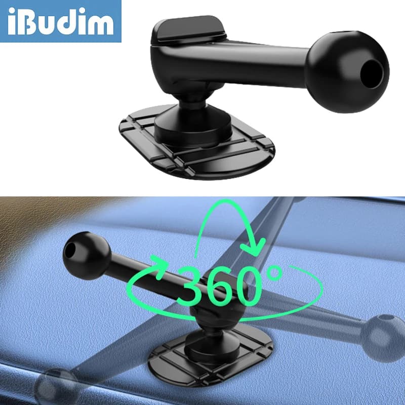 IBudim Base adesiva per colla con testa a sfera da 17 mm per cruscotto dell'auto Supporto per cellulare Supporto universale per telefono per auto Accessori per staffa GPS