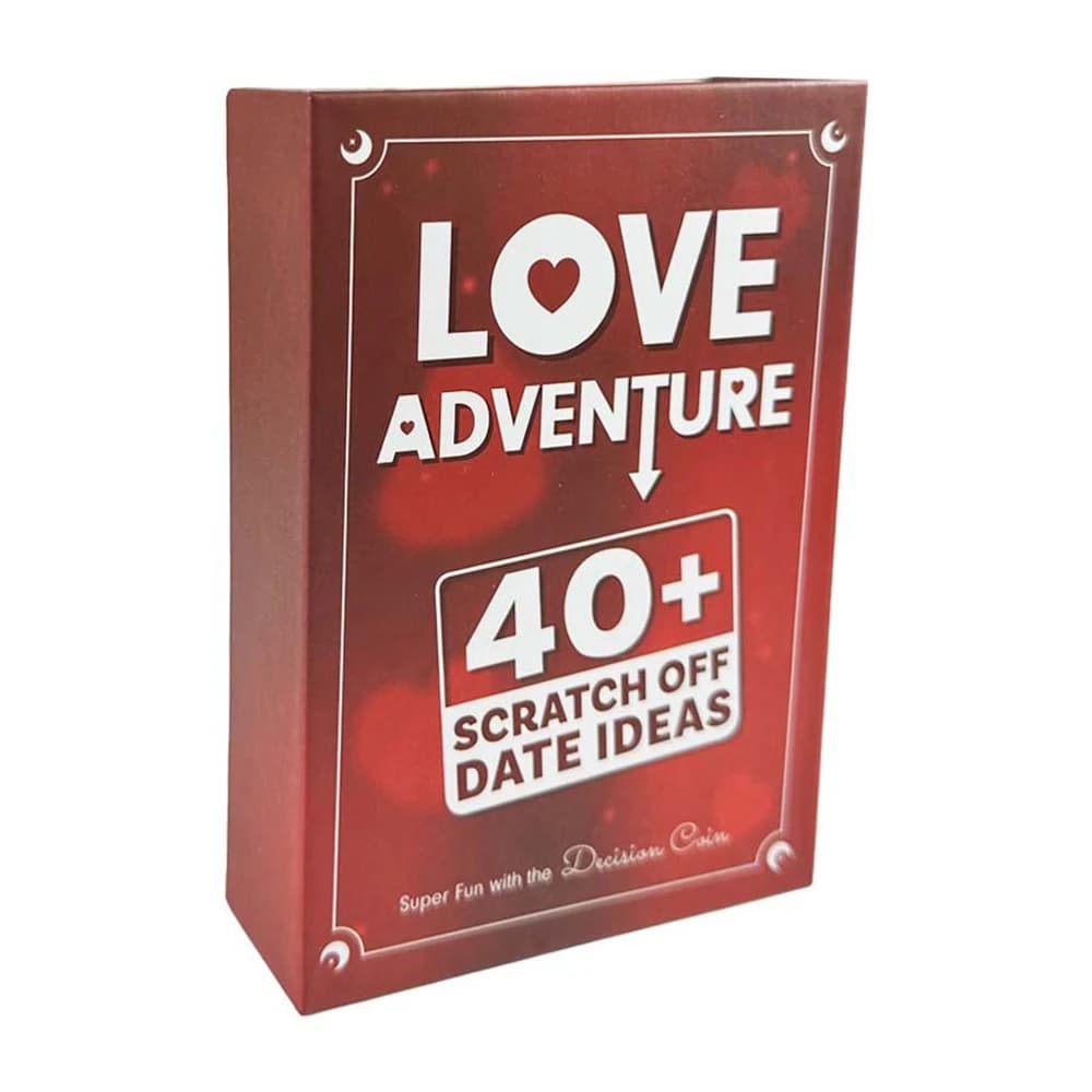 Ideas Love Adventure Scratch Off Date, oltre 40 carte uniche con sorprese sul codice QR, monete di decisione, carte vuote, gioco per coppie