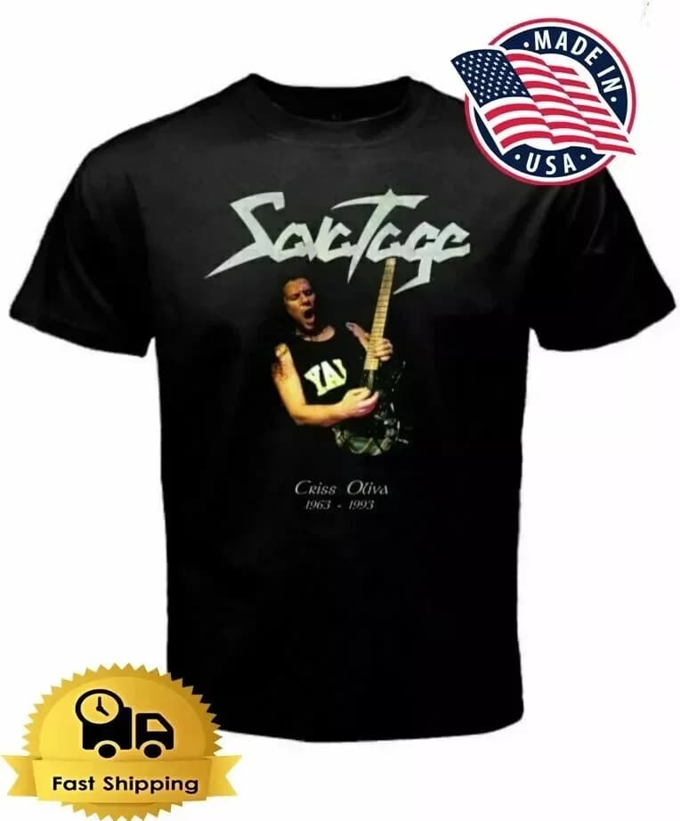 SAVATAGE-Criss Oliva (1963-1993)-The Guitarist T-Shirt Funny Cotton Tee S-5XL