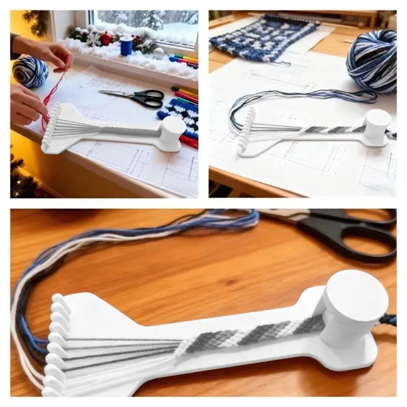 Brand New DIY Rope Braiding Rack Durable Handcraft Weaving Tool Practical Loom Gift for Bracelet and Handmade Accessories Makers