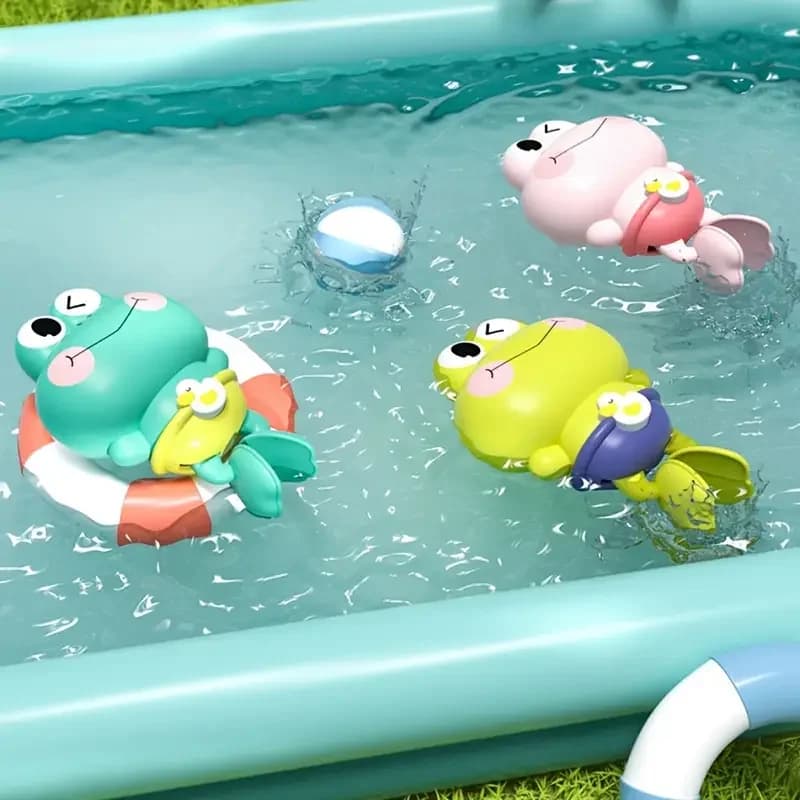 Swim toys with charge swimming frog for children, ABS water toy without battery mold for children