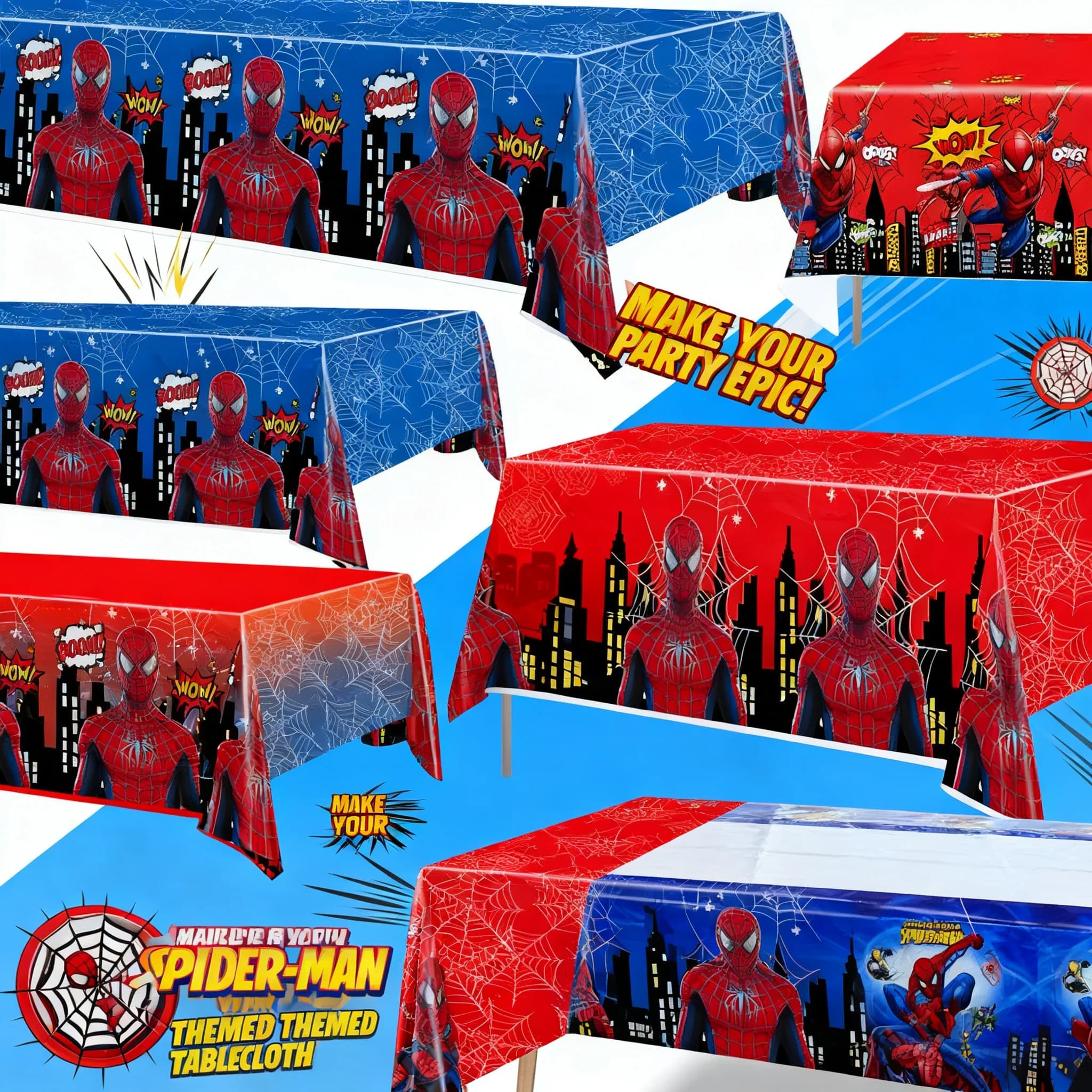 Forniture per feste di compleanno di Spiderman, tovaglia, decorazioni con Spider e i suoi fantastici amici, regali per bambini, copritavolo