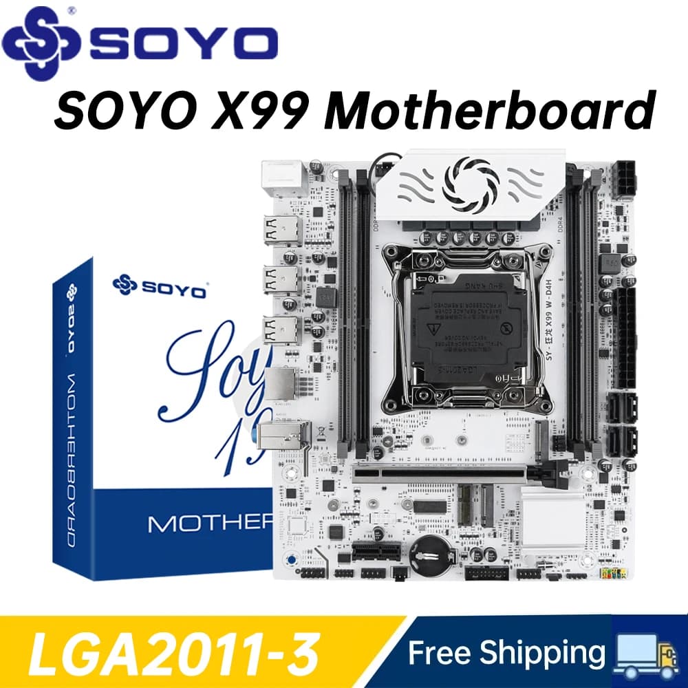 SOYO World Premiere X99 Scheda Madre Gaming SupSports Serie CPU Xeon E5 Dual Channel DDR4 M.2 NVME PCIE3.0 SATA per Desktop Host