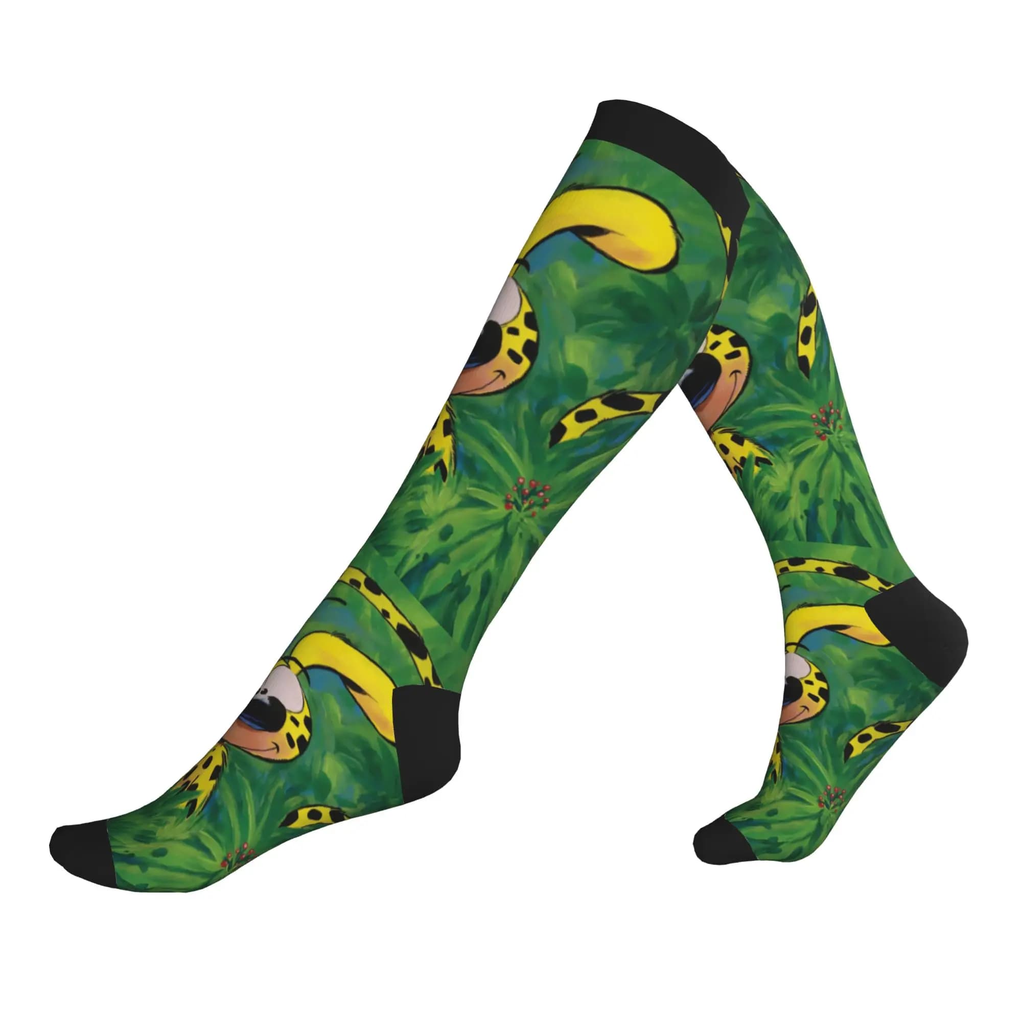 Marsupilami Painting Men's Sports Compression Socks Unisex Novelty Cartoon Anime Spring Summer Autumn Winter Dress Socks