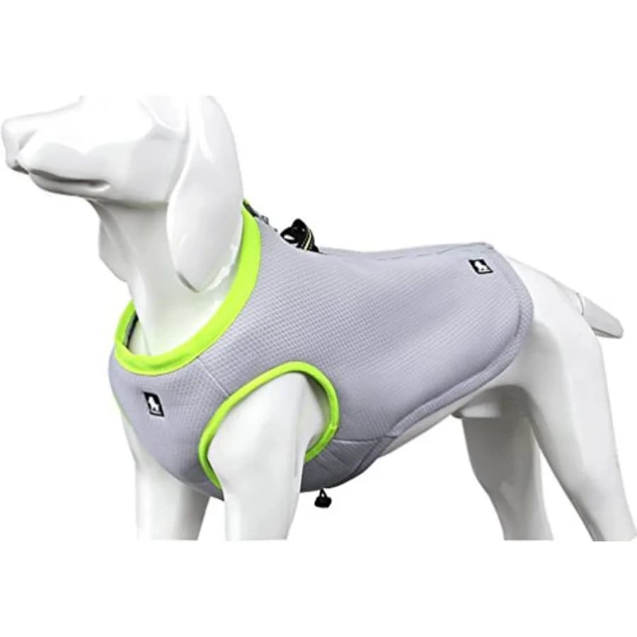 Gilet Refrigerante per Cani, Giacca Rinfrescante, Grigio Verde, Taglia XX-Large
