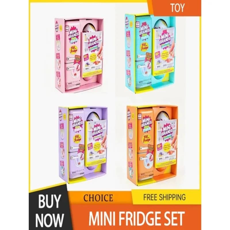 Original Fill The Fridge Mini Refrigerator Set Mini Brands Ball Series Blind Box Mystery Box Play House Toy Decor Kid Toys Gifts