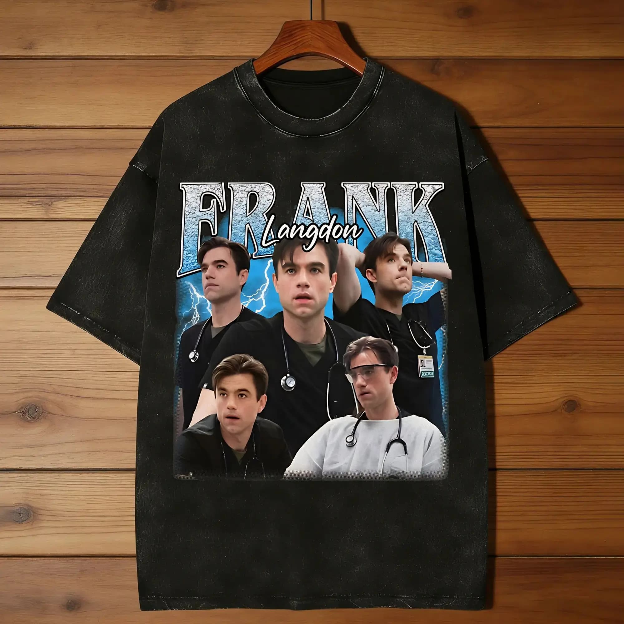 T-shirt Novelty Dr Frank Langdon Bootleg da uomo, girocollo, 100% cotone, t-shirt lavata, magliette a maniche corte, top per adulti