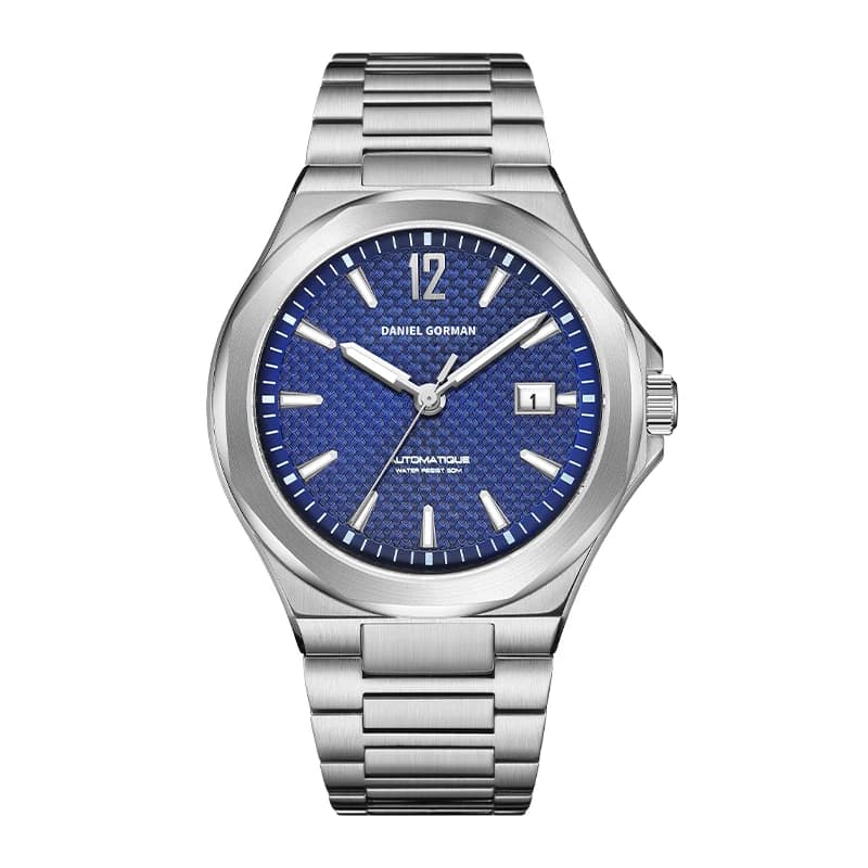 Orologio meccanico classico da uomo Movimento Janpan Orologio da polso con zaffiro Data luminosa Orologio di lusso impermeabile in acciaio inossidabile