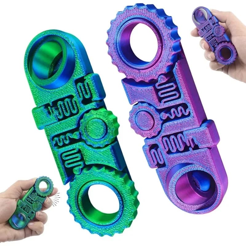 Giocattoli ad anello Fidget stampati in 3D Giocattoli ad anello di decompressione cinque in uno stampati in 3D Alleviare lo stress Fidget Roller / Spinner / Giocattolo di sollievo