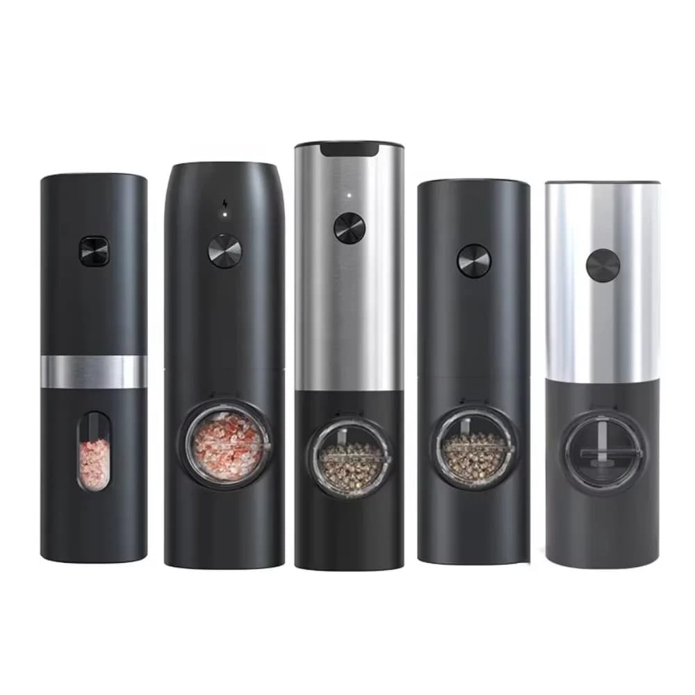 Battery Pepper Grinder Ceramic Roughness Automatic Salt and Spice Grinder Electric Salt and Pepper Grinder Set