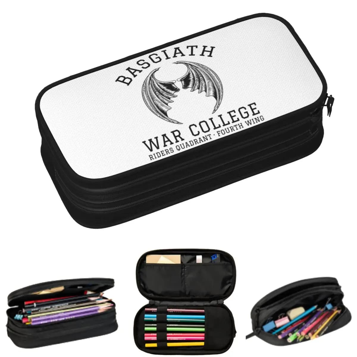 Astucci per matite Fourth Wing Basgiath War College Basgiath per studenti, scatola porta penne, astuccio porta matite, astuccio porta matite di grandi dimensioni
