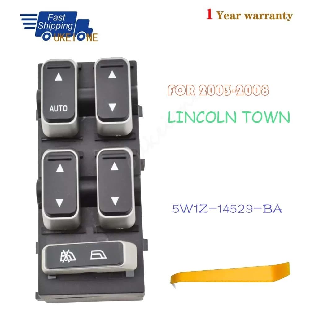 5W1Z-14529-BA Per Lincoln Town Car 2003-2009 Lato conducente principale Finestra di energia elettrica Interruttore Sollevatore Pulsante di controllo Parti