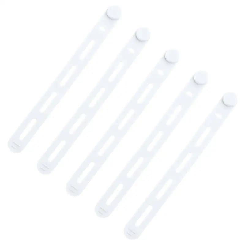 652F 5 pezzi Fascette in silicone Fascette per cavi Avvolgicavo Fascette per cavi riutilizzabili Avvolgicavi per organizzatori