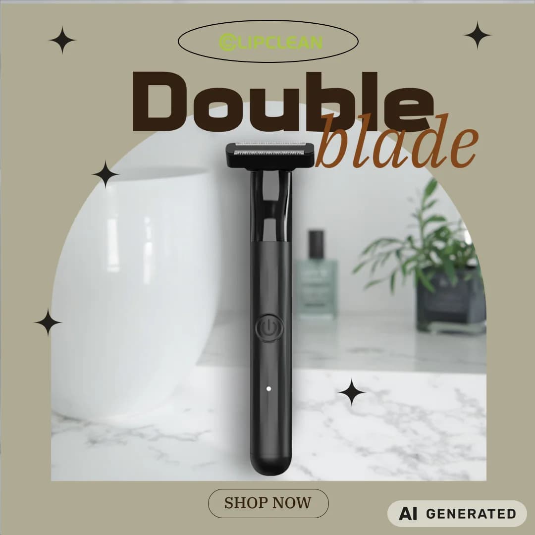 Electric Trimmer for Men, Double blade Multi-Function Waterproof Shaver with Guide Comb, Rechargeable Beard Trimmer