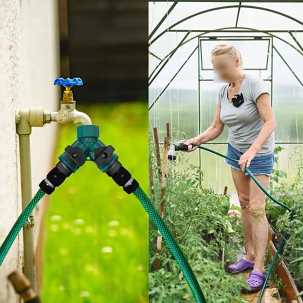 2 PCS Y Type Splitter Garden Hose Connector To Connect Garden Tool Hose 2 PCS Y Type Splitter Garden Hose Connector To Connect G
