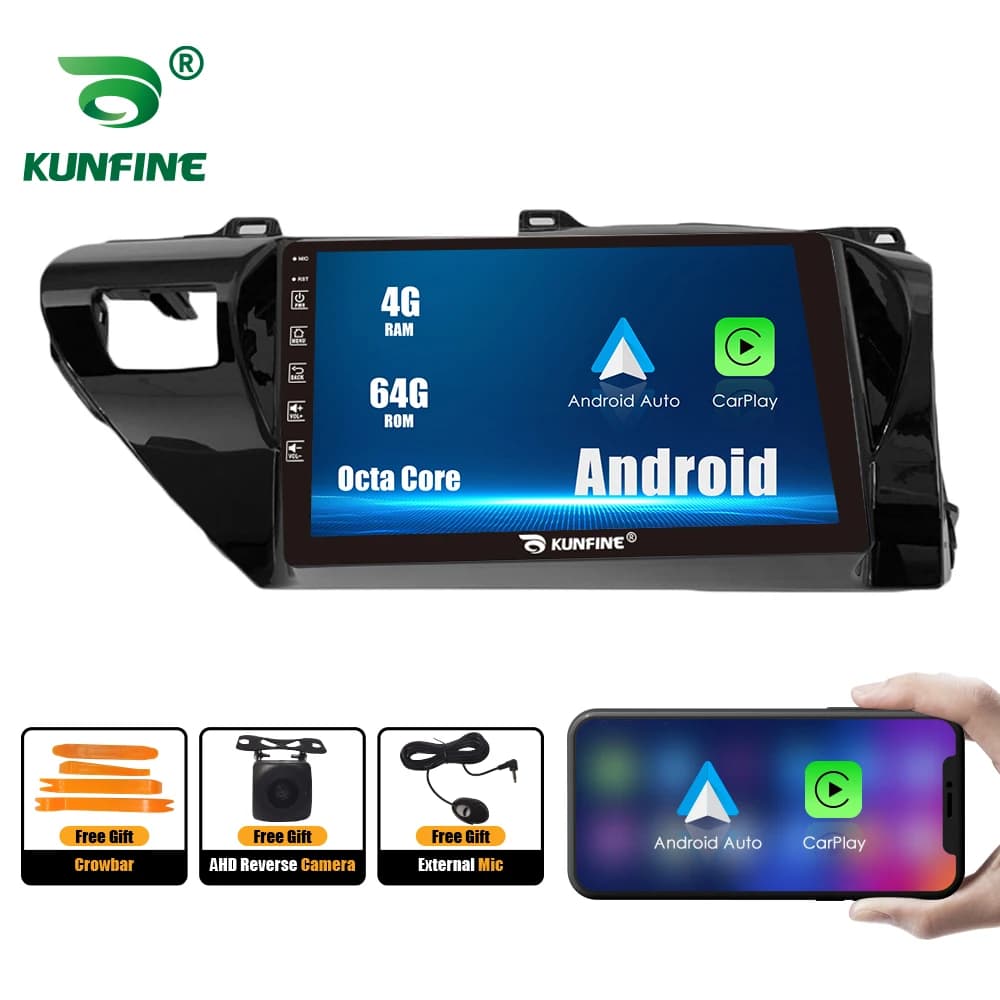 Autoradio Per Toyota Hilux 2015-2020 2Din Android Octa Core Car Stereo DVD Lettore di Navigazione GPS Multimediale Android Auto Carplay