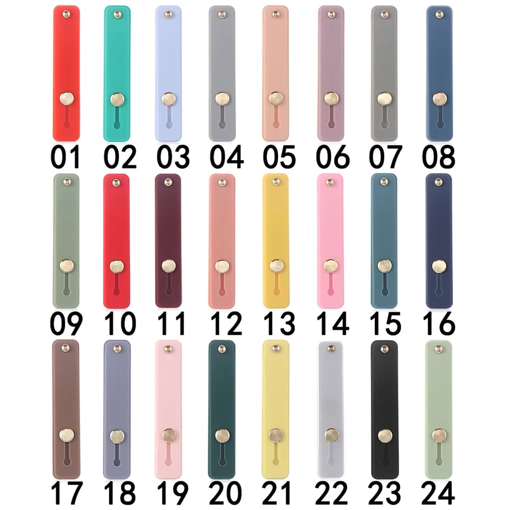 2 pezzi, 24 colori, anello in silicone per dito, supporto per tutti i modelli di telefono, iPhone, Samsung, cinturino, impugnatura a spinta e trazione, supporto.