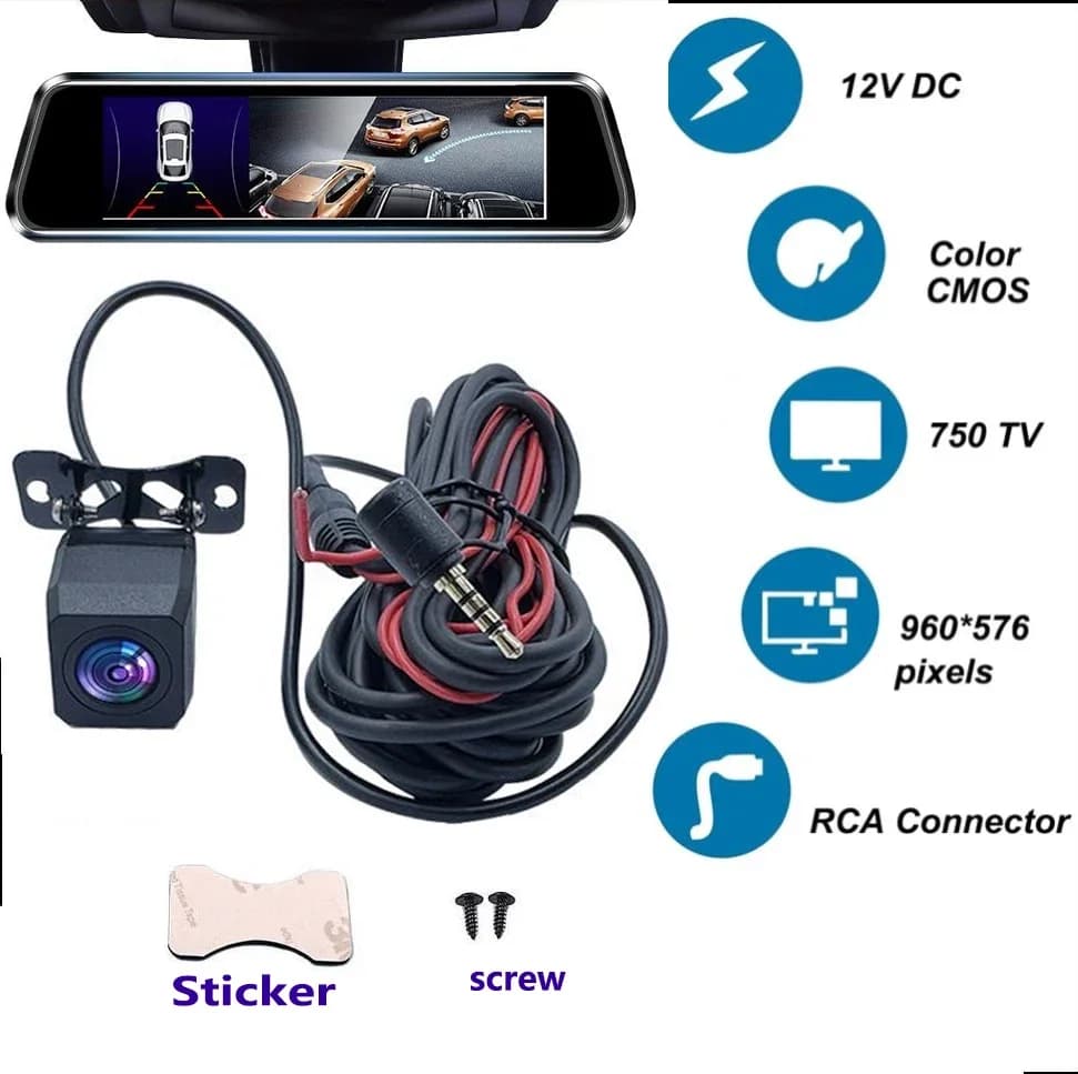 Specchietto retrovisore per auto telecamera per retromarcia visione notturna a colori 1080P immagine per auto registratore di guida a 4 pin telecamera per retromarcia