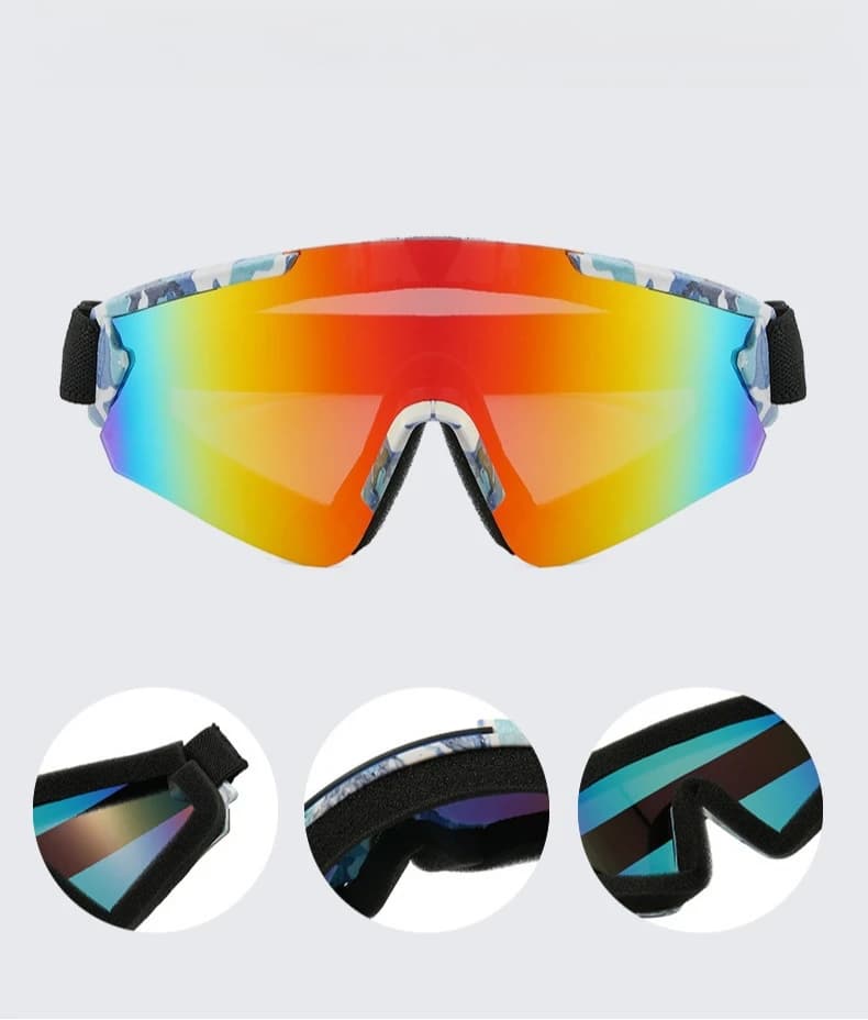 Maschera da Sci Antivento per Sport all'Aperto, Occhiali da Sci Antiappannamento, Occhiali da Moto, Occhiali Invernali per Snowboard, Ciclismo Fuoristrada
