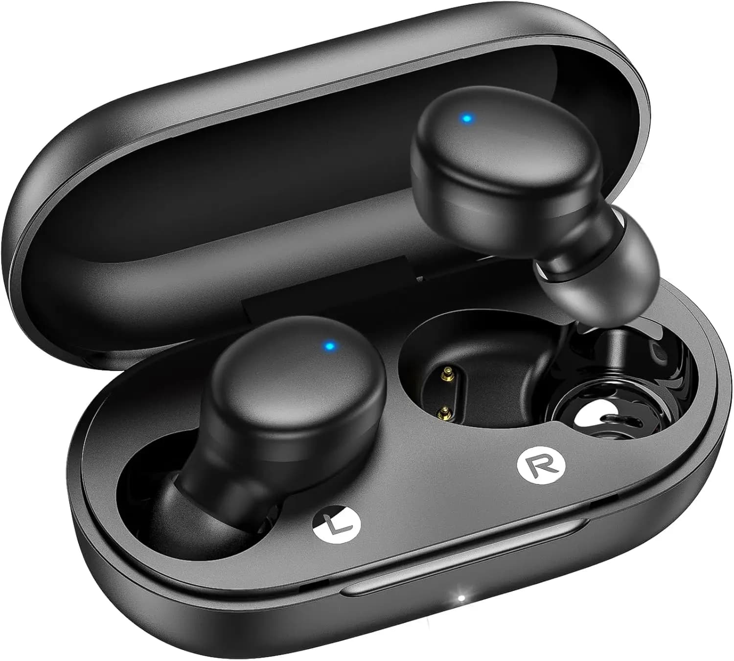 Auricolari Wireless Bluetooth 5.3 In-Ear Leggeri con Bassi Profondi e Microfoni Integrati per Chiamate Chiare durante Sport e Allenamento