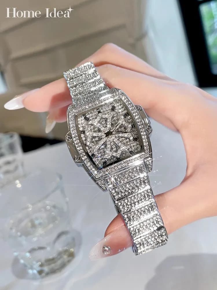 Office Ladies Work Shiny Diamonds Quartz Watch Women Party Jewelry Accessory Wristwatch Fashion Designer Watches