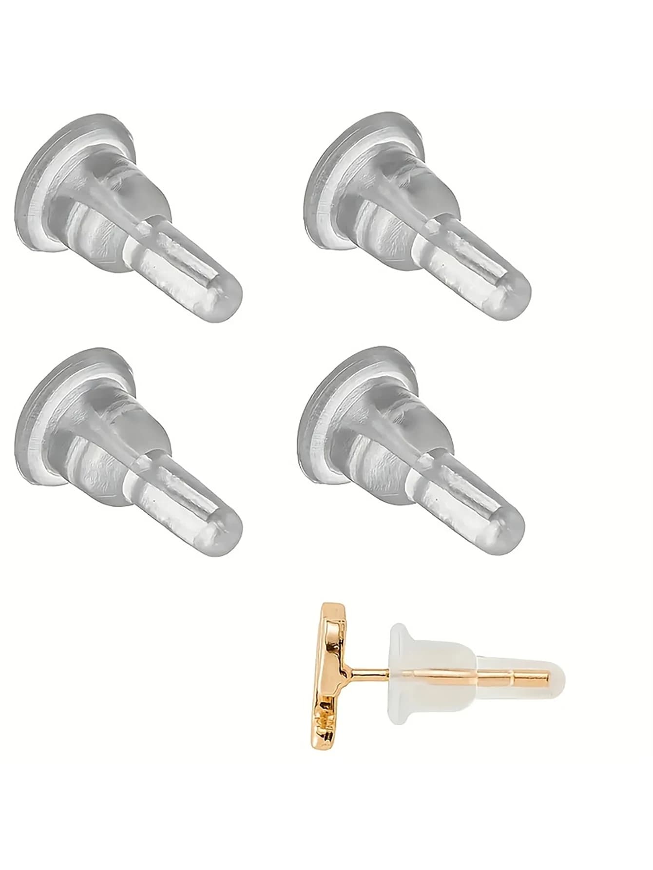 50/100pcs earring plug completely wraps the earplug, perfect for jewelry making