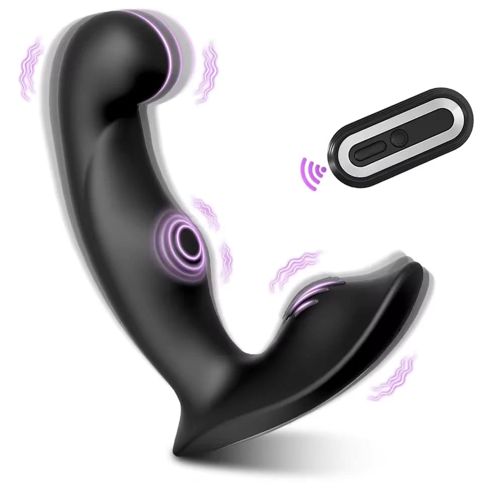Powerful Butt Plug Anal Vibrator for Women Remote Control Thrusting Anal Plug Vagina Stimulator Massager for Adult Couples 18+