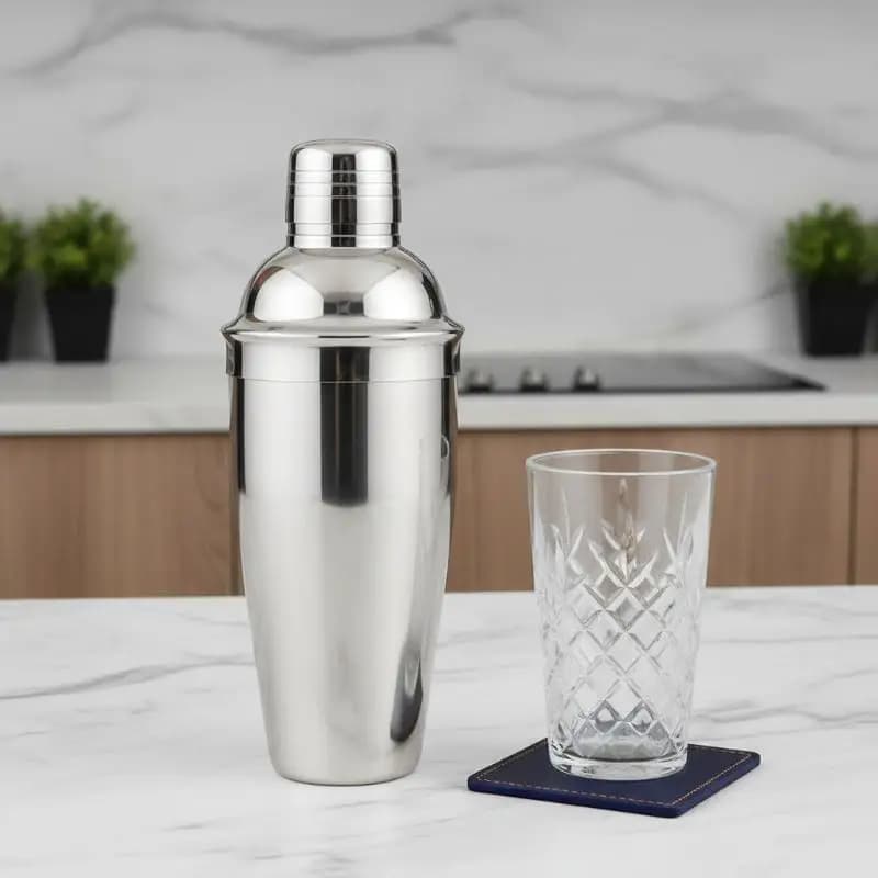 Scratch Resistant Stainless Steel Cocktail Shaker 1Pcs Durable Bar Tool for Commercial Pub Home Party Use