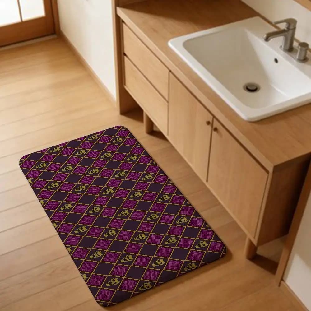Tappetino rettangolare J-JoJoS Bizarre Adventure, antiscivolo, morbido, per la casa, per porta d'ingresso, per interni ed esterni, tappetino di benvenuto