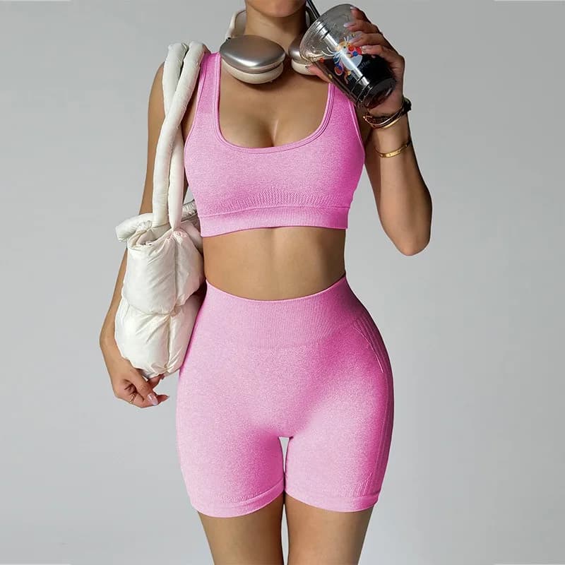 Complete with yoga/cycling/fitness for women casual spring/summer 2026: top and shorts