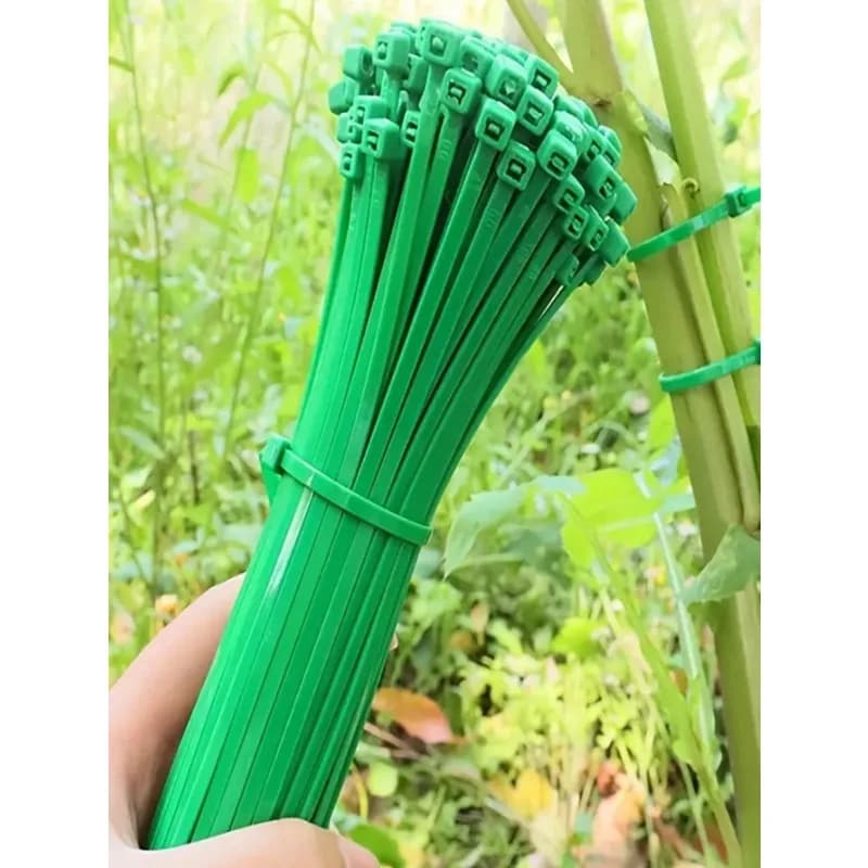 Set da 100 Pezzi, Fascette per Giardinaggio, Cavi in Plastica per Avvolgimento, Fissaggio Piante, Cavi Portatili per Giardinaggio e Cura del Prato