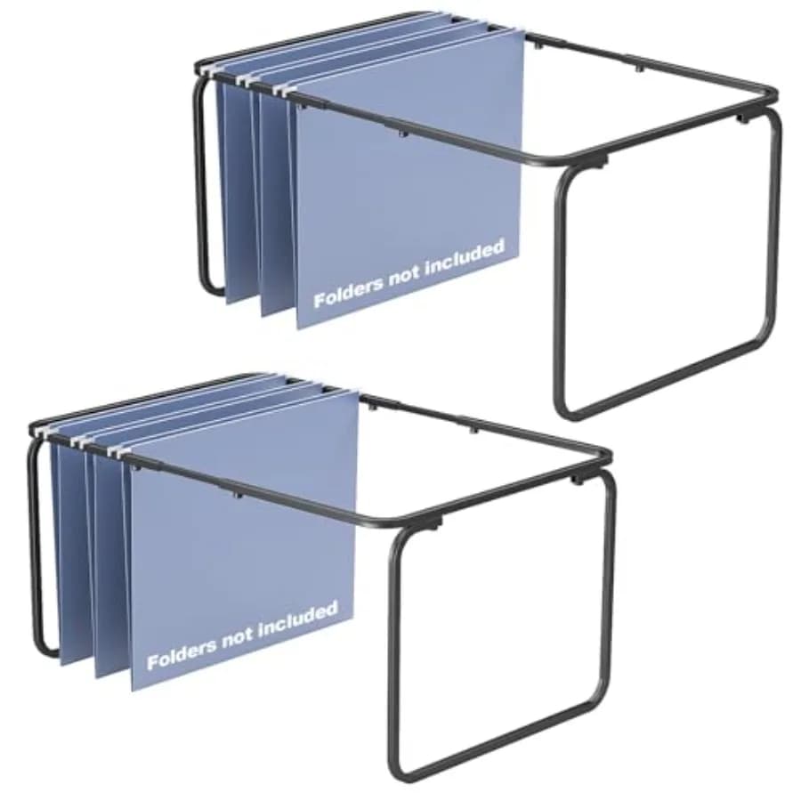 Portadocumenti a sospensione formato Letter/Legal, regolabile da 16 a 25 pollici, in acciaio resistente, inserto organizer per armadietto/cassetto
