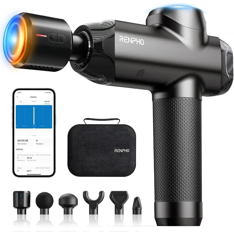 Deep Fabric Massage Gun with Heat and Cold FSA Eligible HSA Valentine's Day Birthday Gifts for Women Men Percussion Muscle Massage G