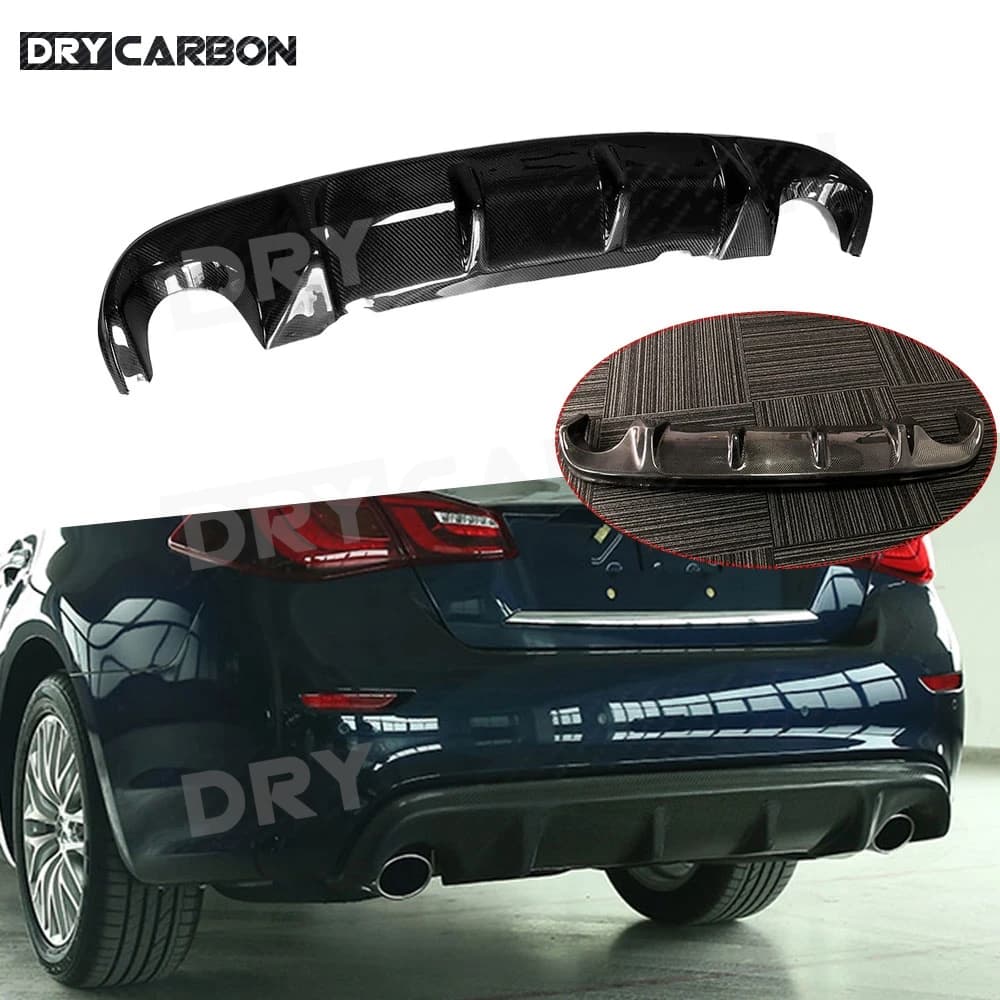 Carbon Fiber Rear Bumper Lip Diffuser Spoiler for Infiniti Q70 Sedan 2015-2019 Bumper Guard Car Styling Body Kit Accessories FRP
