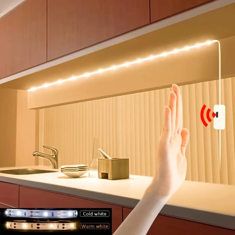 LED Strip Lights USB DC 5V Smart Dimmer Manual Scanning Sensor On/off Control Back Lighting Tape TV Lamp Tape House Decorations