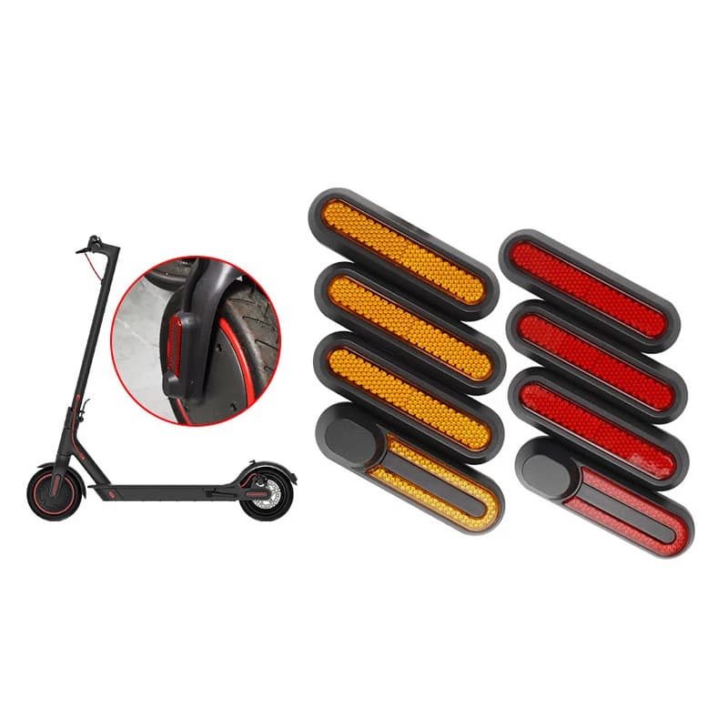 Adesivi riflettenti laterali per scooter elettrico per Xiaomi Mi Pro 2 1S M365 Accessori Tubo di sicurezza anteriore posteriore Riflettore notturno