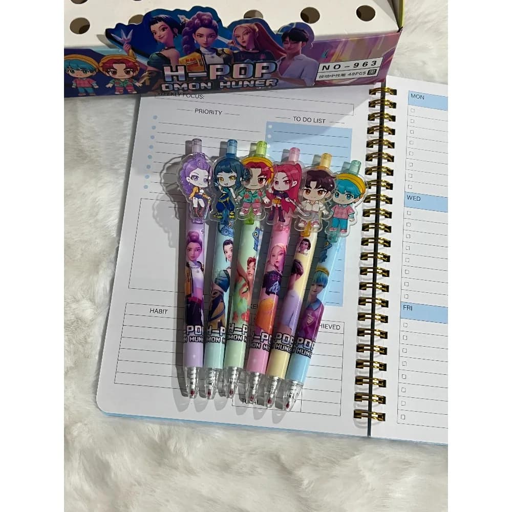 Nuova penna gel KPOP Demon Hunting Girls Group, nera, 0,5 mm, con corpo in acrilico, articoli di cancelleria per studenti, idea regalo