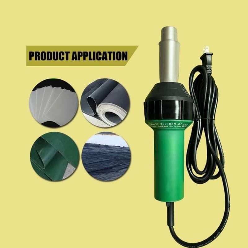 1600W Plastic Hot Air Welding Torch, Plastic Welding Gun Equipped with 5 Nozzles, Heating Core & Pressure Roller
