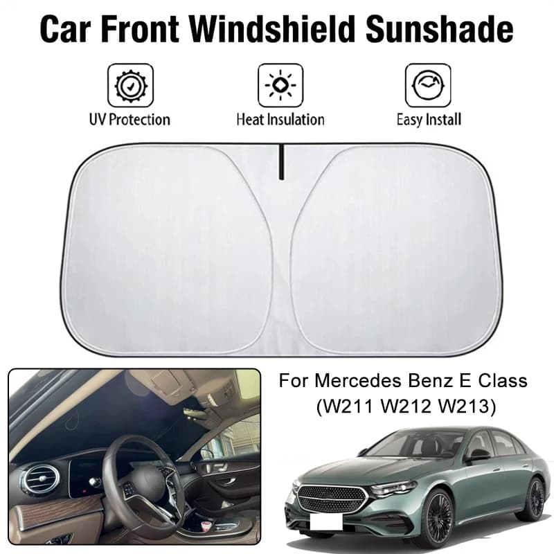Parasole per parabrezza anteriore per Mercedes Benz Classe E (W211 W212 W213) Accessori auto con isolamento termico e blocco UV