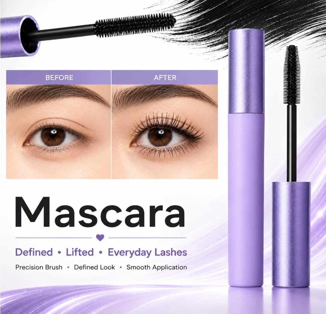 Facelove Mascara, Facelove,Waterproof Lengthening and Volumizing Mascara, Smudge-Proof Curling Mascara for Fuller-Looking Lashes