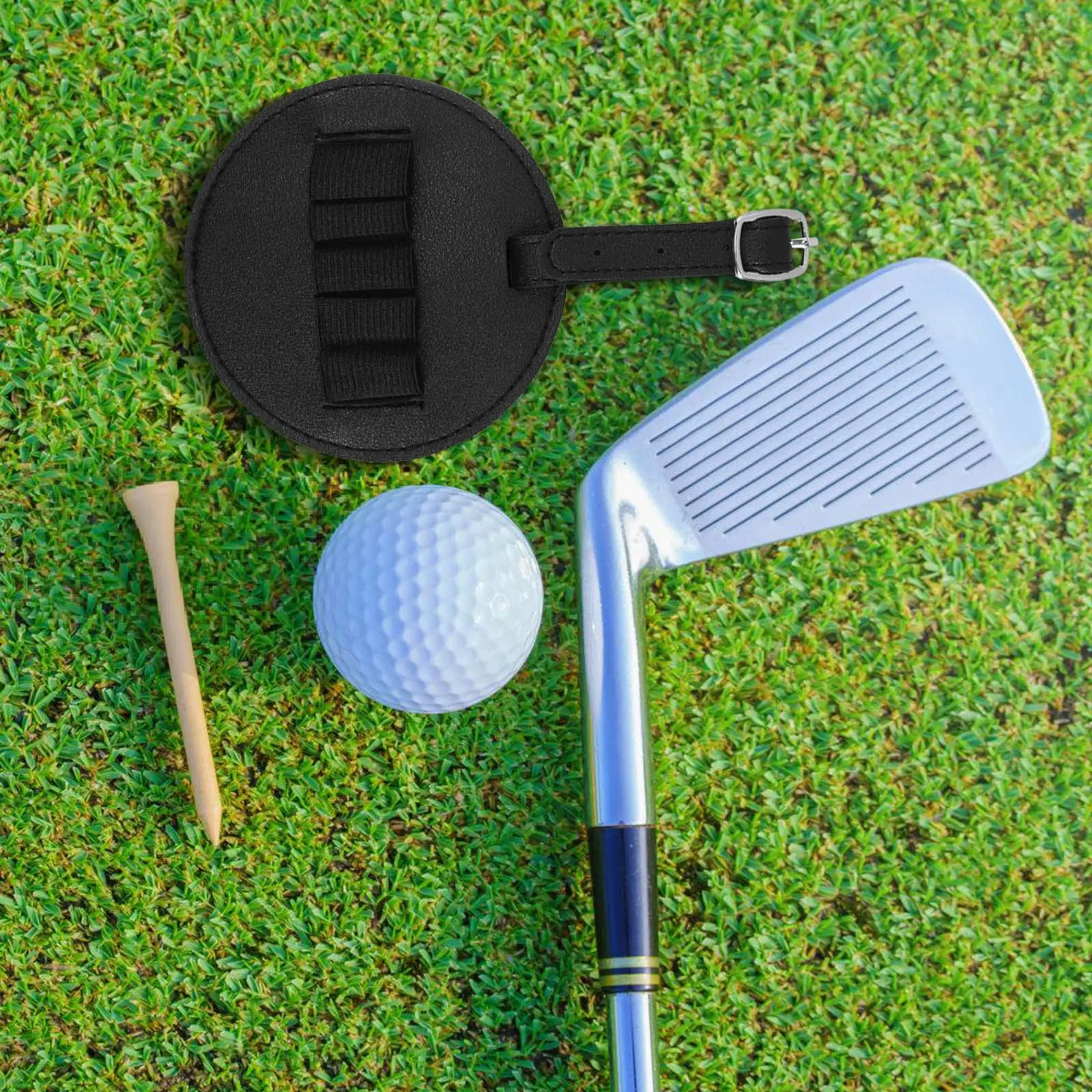 Porta Tee da Golf in PU con Etichetta Appendibile, Organizer per Facile Trasporto e Conservazione su Borsa da Golf, Accessorio per Tee Multipli